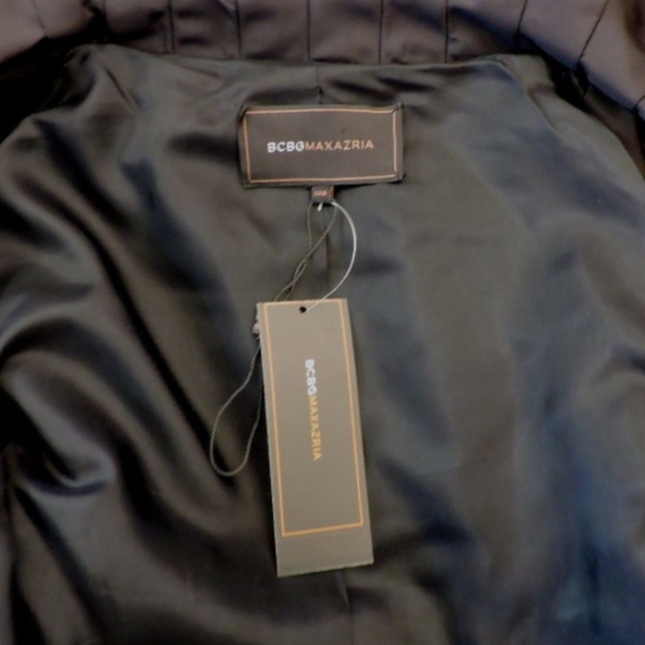 NWT $258 BCBGMAXAZRIA STUNNING EVENING JACKET BLACK SHRUG CROP XXS - Picture 7 of 7